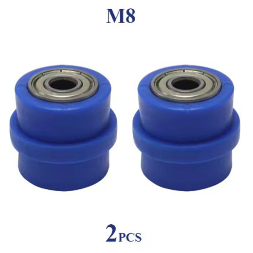 2pcs 8mm 10mm Motorcycle Chain Tensioner Motocross Wheel Guide Drive Roller Pulley ATV Moto Accessories Enduro Dirt Pitbike