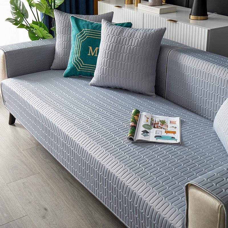 Summer Ice Silk Latex Sofa Mat Non Slip Four Seasons Universal Full Cover Sofa Cover Sectional Sofa