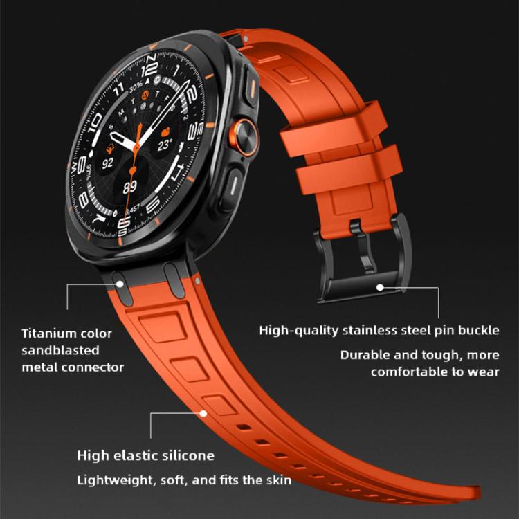 Triple-Layer Armour Silicone Watch Band For Galaxy Watch Ultra2 2026/2025 / Ultra1 2024, Adjustable Rugged Replacement Wrist Strap
