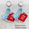 Acrylic Cartoon Animal Earrings - Cute Dragonfly, Red Dog, and Elephant Design for Students & Teachers