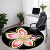 1pc Floral Bloom Office Round Area Rug, Indoor Mat Suitable For Office, Under Office Chairs Bedroom Living Room Home Decor, Room Deco