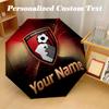 8 Rib Auto Folding Umbrella Bournemouth Football Print Custom Name Text Portable Rain Gear