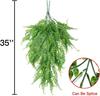 Artificial Ferns Outdoor Set of 2- UV Fake Hanging Plants for Wall and Indoor- Hanging Baskets Ferns