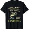 Unisex Grappig Vissersshirt "Sorry, ik luisterde niet" Baars Grafisch T-shirt voor Mannen
