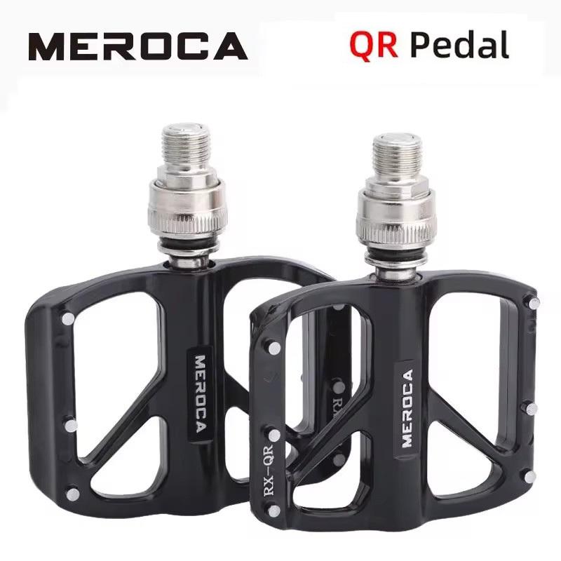 MEROCA Ultra-light Quick Release Aluminum Alloy 3-Bearing Bicycle Pedals Non-slip Folding Bicycle Pedals Bike Pedal