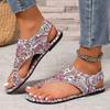 Women Flat Sandals Comfortable Flats Sandals Printed Bohemia Roman Style Shoes for Women Fashion Shoes Sandalias