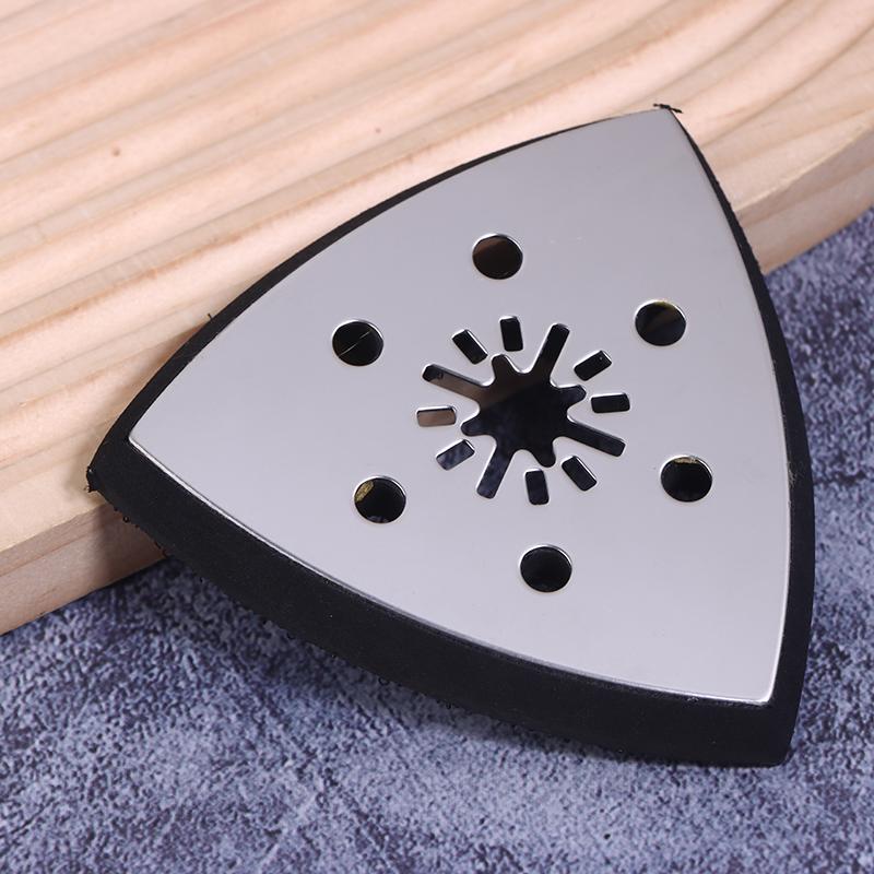 90Mm Triangular Sanding Pad 6 Holes Quick Release Universal Triangular Sand Saw Blade For Woodworking Polishing Grinding Sanding