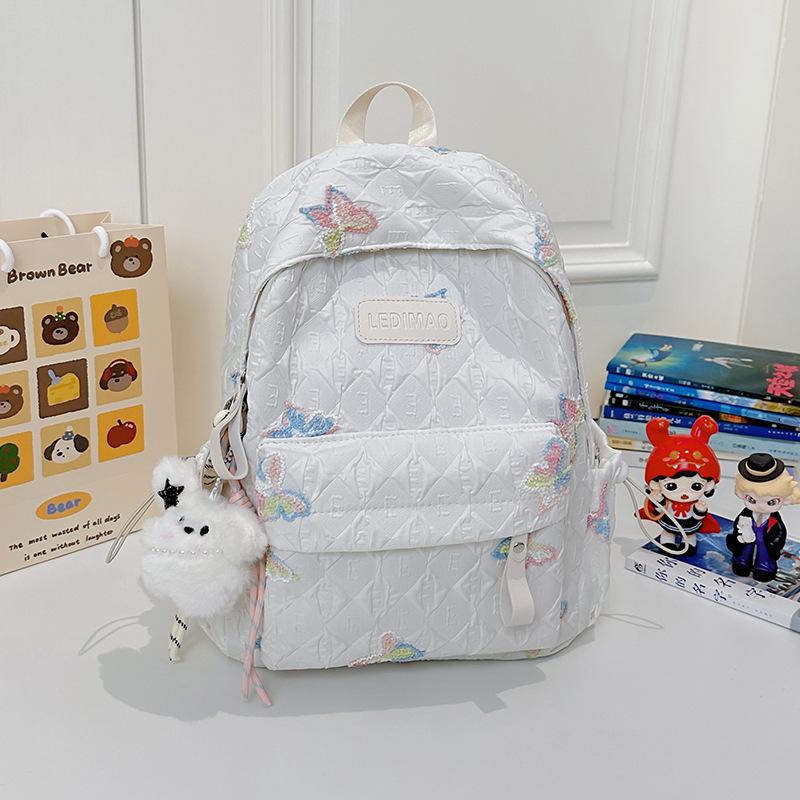 School Bag Ins Wind Girls School Bag High Value Butterfly Early Height Women Lightweight Burden Reduction Backpack