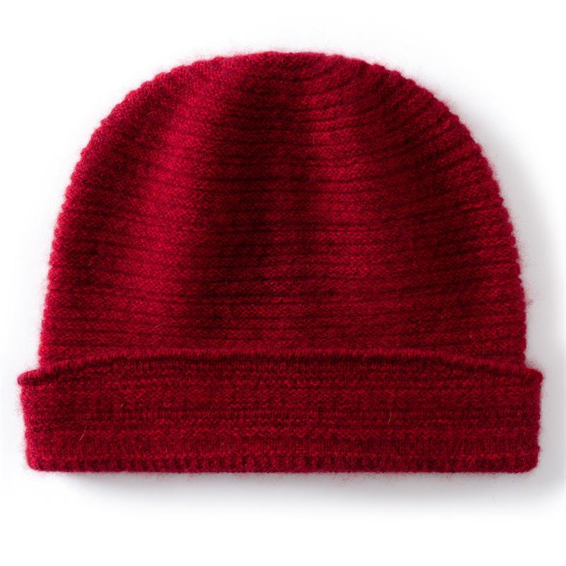 New cashmere hat knitted versatile men's and women's headgear hat cold-proof warm hat outdoor cycling hat cold hat wool hat
