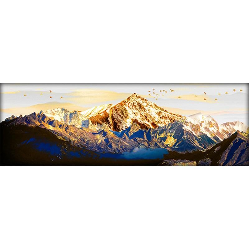 

Золотая гора, современный пейзаж, холст, живопись, постеры и принты, настенные художественные пейзажи, фотографии для декора гостиной, без рамки 40x120CM