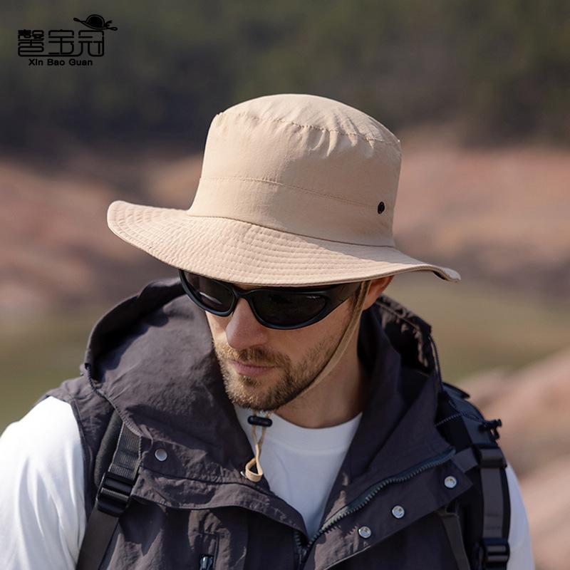 9255 Summer outdoor big-brimmed sun hat men's mountaineering fishing sun protection hat waterproof quick-drying bucket hat