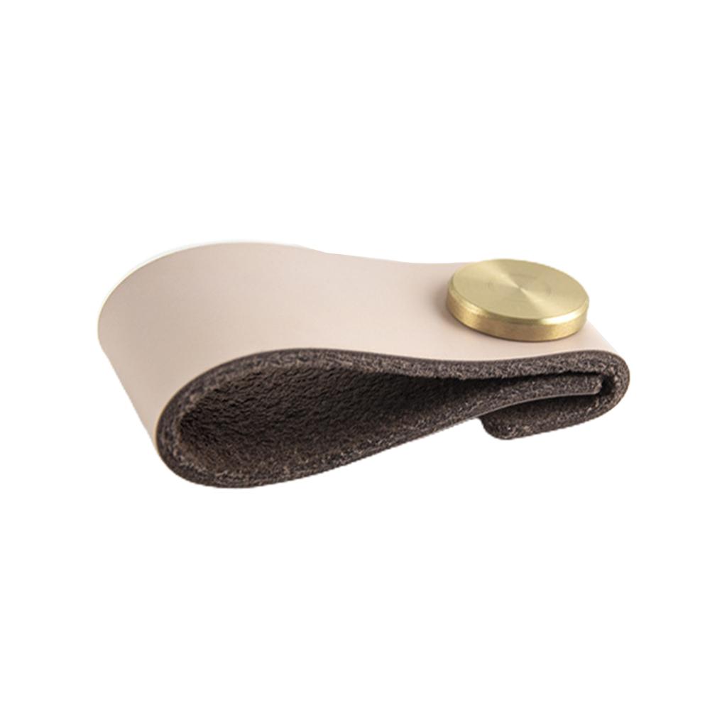 Nordic Furniture Door Wardrobe Handle Handmade Leather Pulls Cabinet Cupboard Knobs with Screws Adjustable Spacing