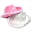 Wide Brim Cowboy Hat for Bride Role Play Costume Cowgirl Hat Wedding Party Props Bachelorette Party Head Accessories