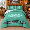 Conjunto de Roupa de Cama com Padrão Harley-Davidson 3 Peças Lençol e Fronhas Para Quarto Interior