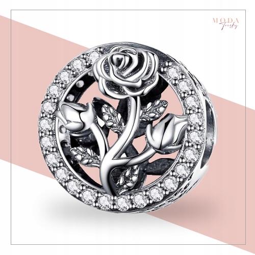 Charms Do Pandora Zawieszka Charms Romantyczna Róża Moda Trusky