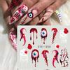 Halloween Skull Nail Art Water Decals Stickers Mummy Ghost Spiders Web DIY Nail Stickers Fake Nail Accessories