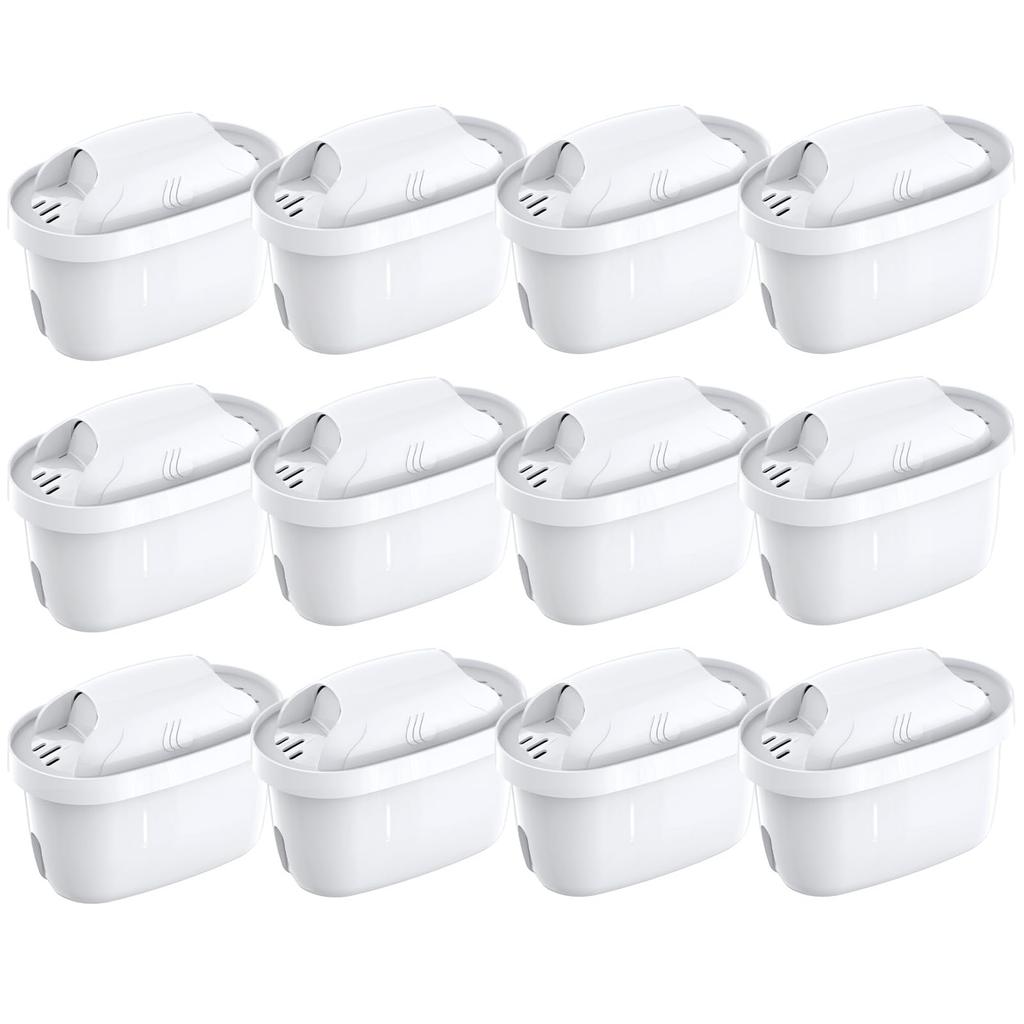 AZMKOO Water Filter Pitcher Replacement Cartridges, Compatible with Brita Water Filters, High-Removal Type, Japanese Specification, 12-Pack