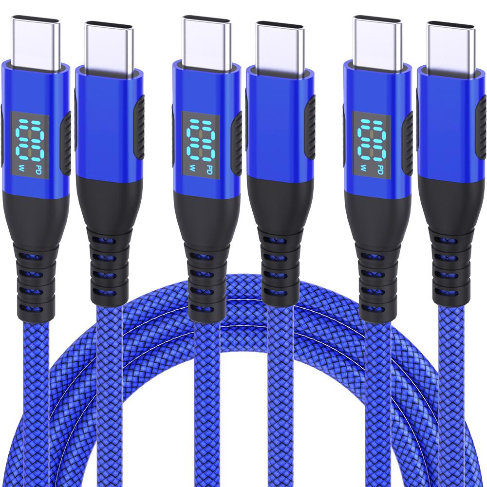 LAIHONEN Type C to Type c Cable 100W PD Fast Charging charger usB c to UsBC Display Cable For Xiaomi POCO F3 Realme Macbook iPad