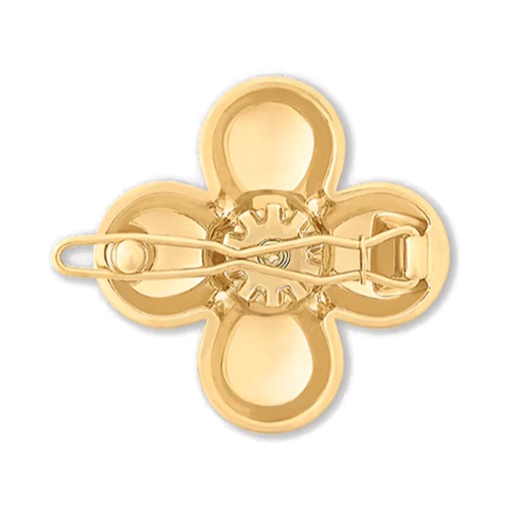 Louis Vuitton Floral Pattern Louisa Hair Clip Women accessories Gold M02095