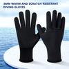 3MM Diving Gloves Warm Anti-scratch UPF 50+ UV Protection Cold Anti-slip and Wear-resistant for Winter Water   Activities