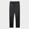 Diagonal mid waist business casual pants for men, solid color simple straight leg pants
