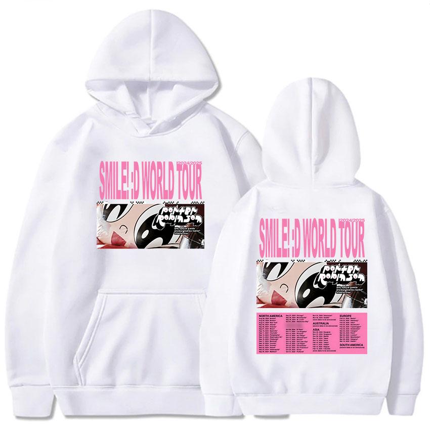 Double Side Printing Hoodies Porter Robinson Smile World Tour 2024/2025 Sweatshirts Streetwear Hooded Pullovers