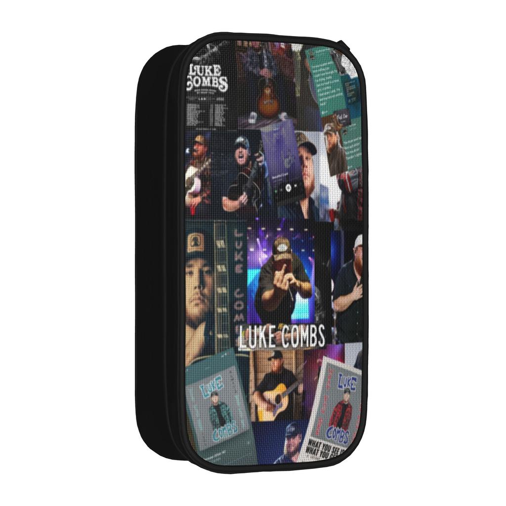 Lukes Combs Tour 2026 Pencil Case Lovely Pen Holder Bag Student Big Capacity Students School Zipper Pencilcases