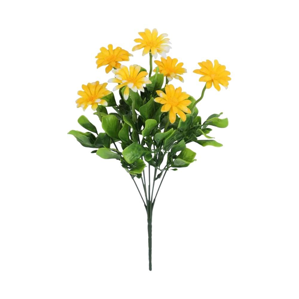Fake Floral Artificial Daisy Flowers Branches Real Touch Floral Craft Art Simulation Small Chamomile Handmade Realistic жёлтый