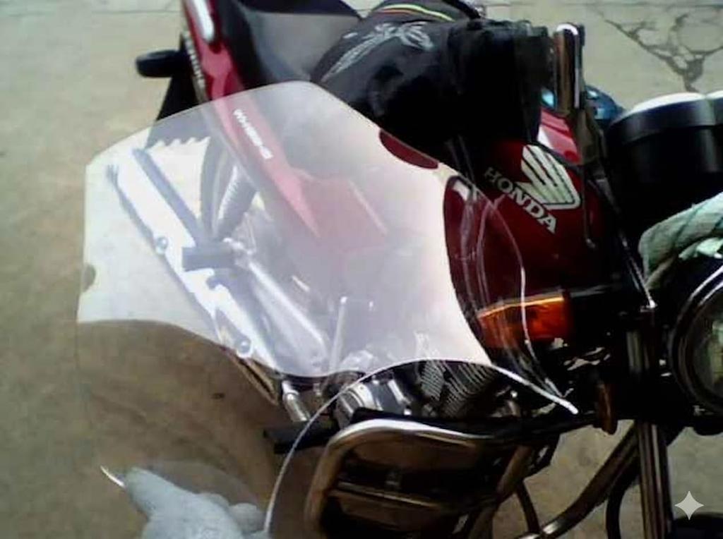 Universal Motorcycle Screen Cowl Windshield [Transparent Clear] Visor Wind Deflector Cowl MINAKIKO