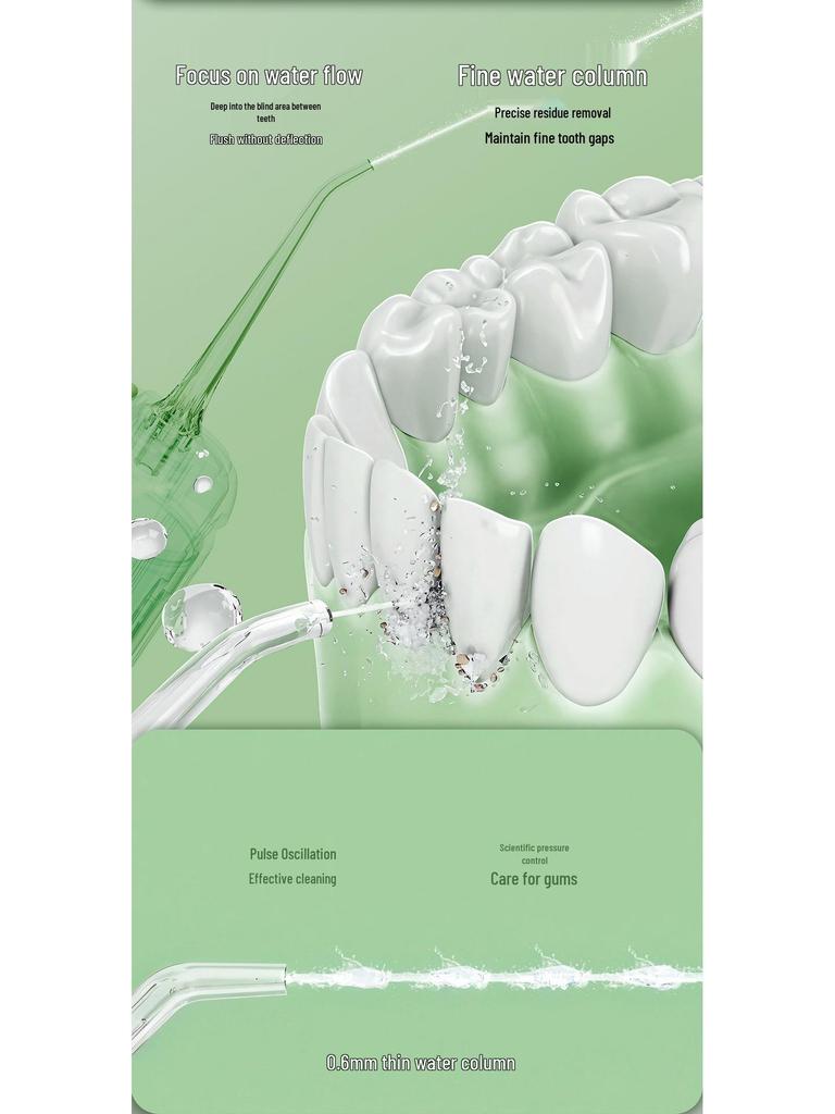 Cross-Border Portable Electric Water Flosser & Tongue Cleaner for Orthodontics