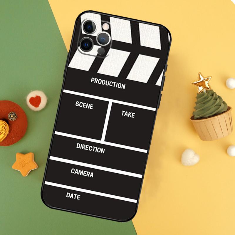Clapper Board Phone Case For iPhone 17 16 14 13 12 11 15 Pro Max 12 13 Mini 16E 17 Air Shockproof Cover