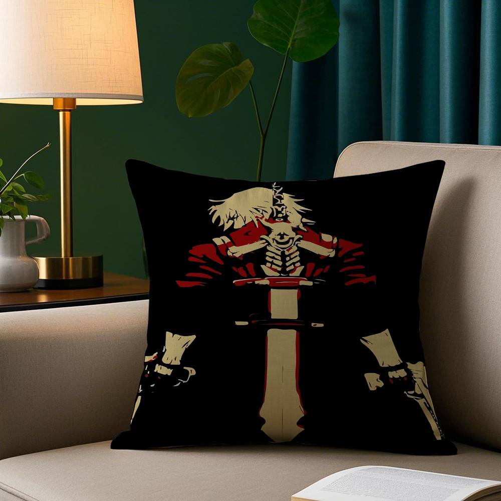 Крутая игра D-Devil May Cry Наволочка Плюшевая ткань Мягкая наволочка Двусторонняя печать Чехол на подушку для дивана Декоративная подушка 12x12Inch