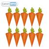 1-200PCS Creative Carrot Packaging Box Orange Candy Chocolate Cone Shaped Paper Gift Boxes Kids Easter Birthday Party Gift Bag