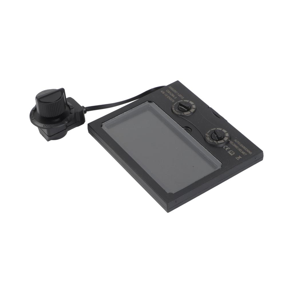 Sveisehjelm med automatisk nedblending, drevet av solceller, med utskiftbart glass