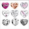 Authentic Fit Original Pantaro Charm Bracelet DIY Zircon 925 Sterling Copper Openwork Heart Shaped Infinite Love Mom Fine Beads