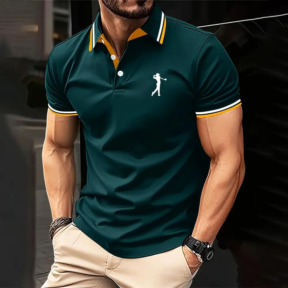 Men's Polo Shirt In Solid Color, Classic Men's Polo Shirt, Short-sleeved, High-quality Casual Business Polo Shirt, Social Me