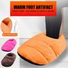 Electric Warmer For Feet USB Rapid Heating Pad For Feet Washable Foot Warmer Slippers Soft Cozy Foot Heat Wrap Winter Foot Pad