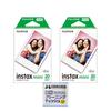 Of FUJI Film Instax Mini Instant Camera 20 Sheets Packs X X 2 Card Size Film for Instax with Disinfectant Cleaning Tissue [Set 2] (10 2)