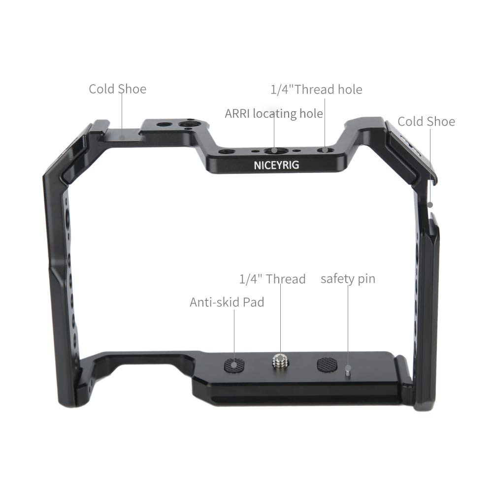 NICEYRIG Canon Dedicated Expansion Camera Cage with NATO Easy To DSLR Camera Rig for Canon Video Shooting 371 90D/80D/70D Cage, Rail, Lightweight,