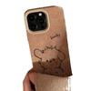 Brown Leather Cute Puppy for Apple 16promax Mobile Phone Case New Model for IPhone13pro Female 15/14