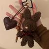 Kawaii Plush Rabbit Keychain Y2K Cute Bunny Stuffed Keyring Backpack Pendant