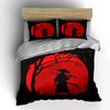 Samurai Sunset Art Decor Bedding Set with 1 Duvet Cover 2 Pillowcases Single Double King Queen, Gift