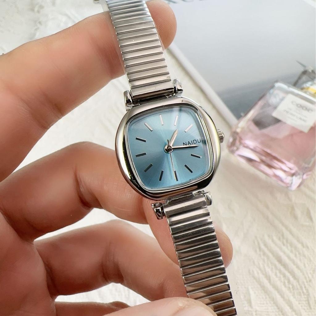 Top Marke Neueste Luxus Damen Uhr Mode Stahlband Damen Quadratisches Zifferblatt Quarz Armbanduhr Bambus Armband Femme Schöne Geschenke