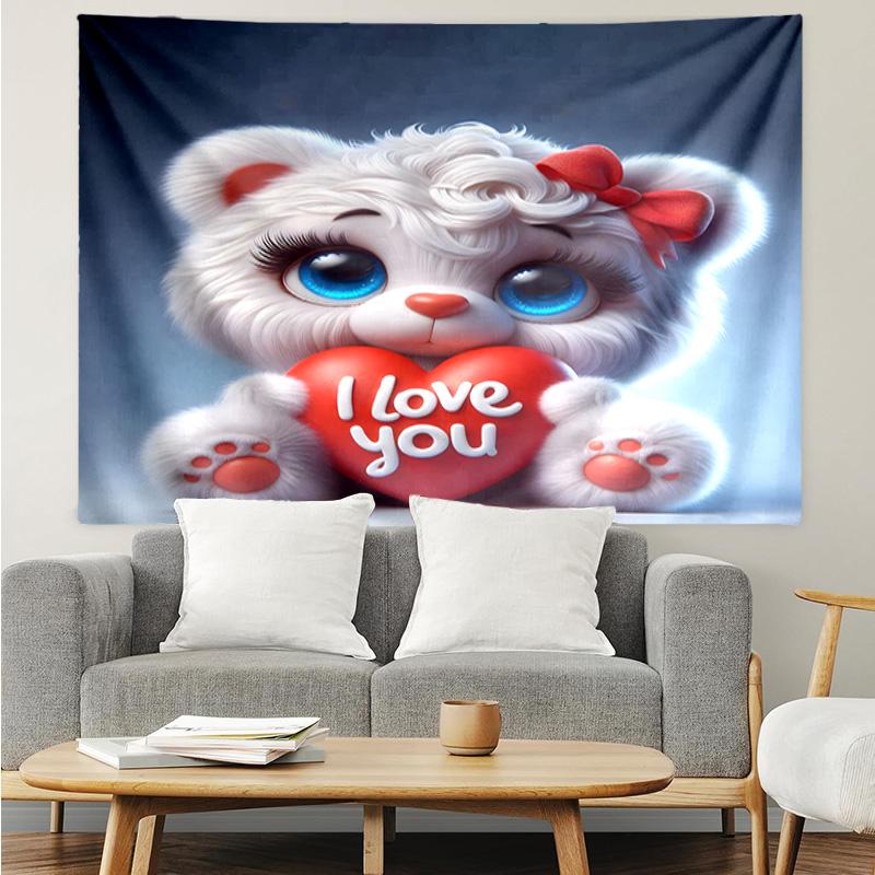 Teddy Bear Night Sky Tapestry Hanging for Bedroom,Livingroom, Playroom,Decor Art Room Wall Tapestry Holiday and Birthday Gifts