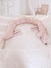 Cot bumper, decorative pillow, DOG cuddly toy (powder pink + stars)