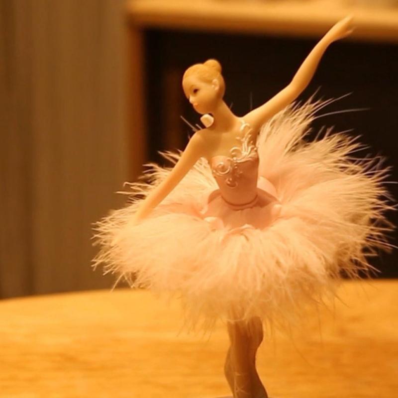1Pc Rotating Ballet Music Box - Elegant Dance Girl's Desktop Handicraft Figurine Box Friend's Wedding Birthday & Christmas Gift