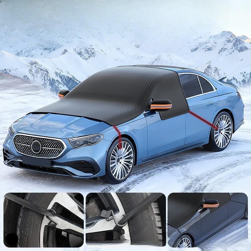 Car Snow Cover, Front Windshield Sunshade, Glass Sun Visor, Thickened Magnetic Snow Cover, Anti-freezing Half Cover, Car Cover