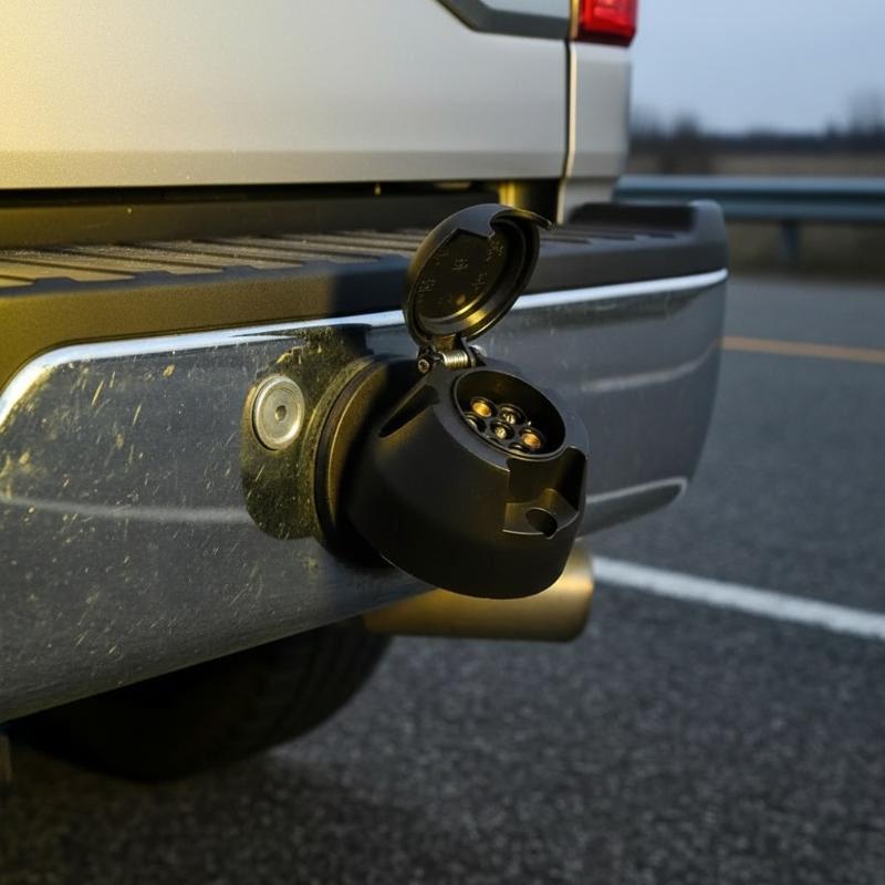 1 Stück Anhängerverkabelungssteckdose Anhängerkupplung Abschleppkonverter 7-polig 12V für Wohnwagen LKW Langlebige Steckdose Adapter Schutzstecker Anschlüsse