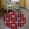 Christmas Carpet Circular Anti Slip Floor Mat Christmas Festive Atmosphere Home Mats Indoor and Snowflake Outdoor Decoration