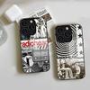Vintage Fashion Design Radiohead Phone Case Tempered Glass For IPhone 16 Promax 15 14 Pro 13 12 11 Plus X XS XR Phone Case